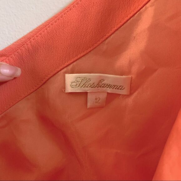 NWT Shoshana One Shoulder Dress in Peach Size 12 - Picture 4 of 7